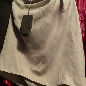Gucci silk size 42 brand new with tag on beige color skirt
